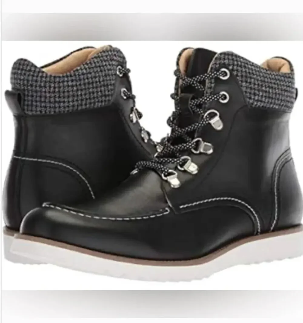 English Laundry Mens Blackpool Boots 12 Black NWT Chukka Combat Lace Leather